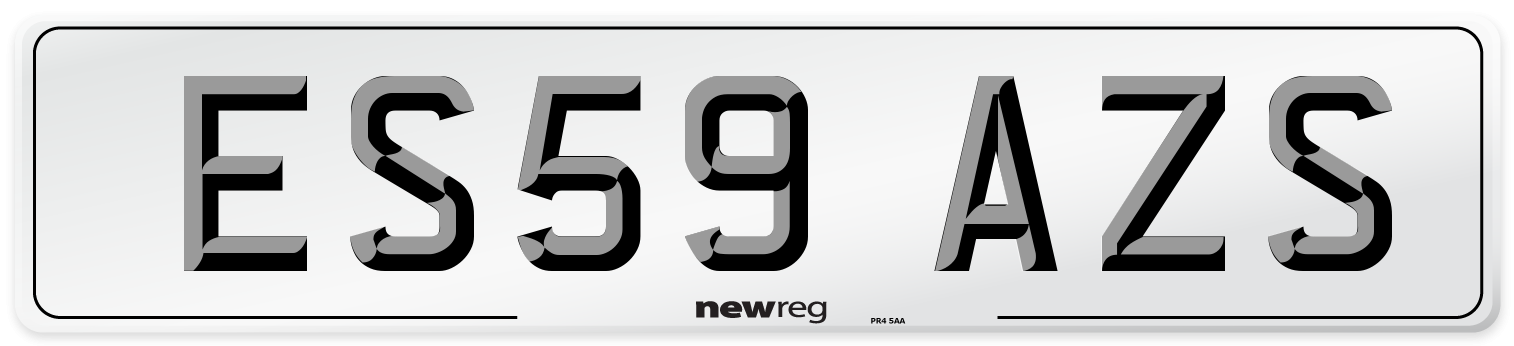 ES59 AZS Number Plate from New Reg